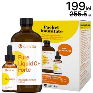 Pachet Imunitate- Vitamina C Lichida+D-drops